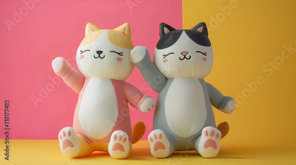 Fototapeta cute toy cat