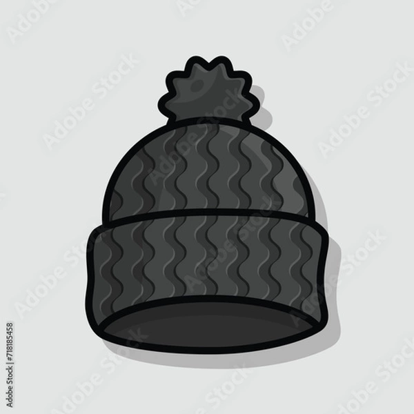 Obraz Beanie Cap winters flat outlined icon