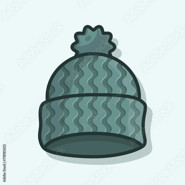 Obraz Beanie Cap winters flat outlined icon