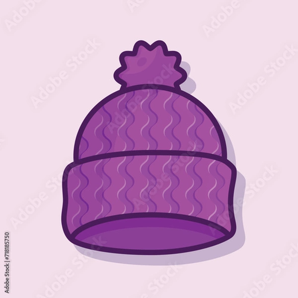 Obraz Beanie Cap winters flat outlined icon