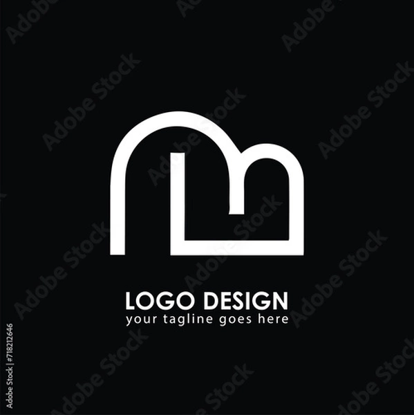 Obraz MU MU Logo Design, Creative Minimal Letter MU MU Monogram