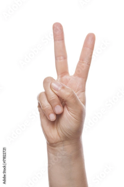 Fototapeta Counting Hand isolated over white background