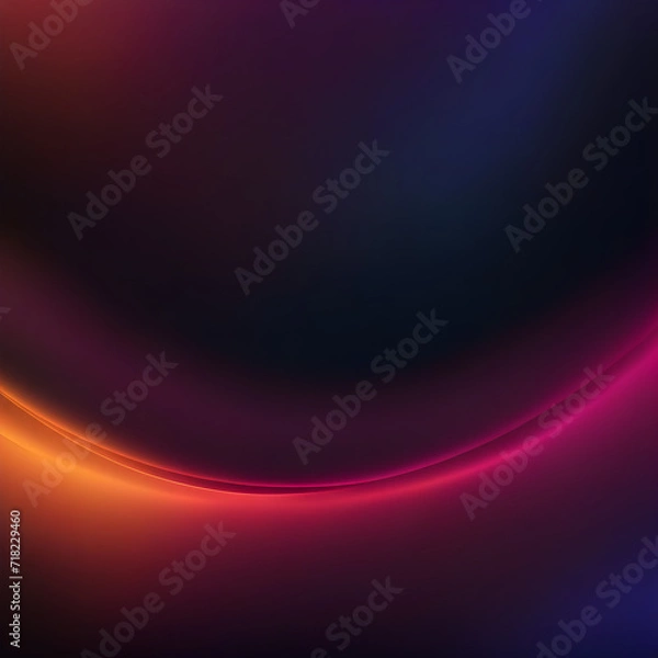 Obraz Dark Purple Gradient Waves Abstract Background Illustration