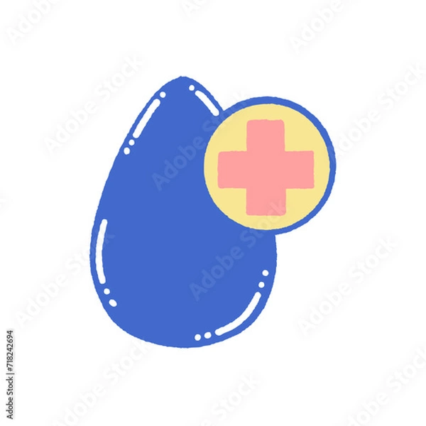 Obraz svg donate blood doodle element set