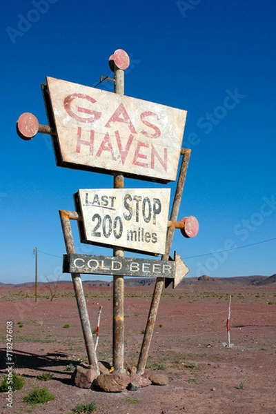 Obraz sign in a desert