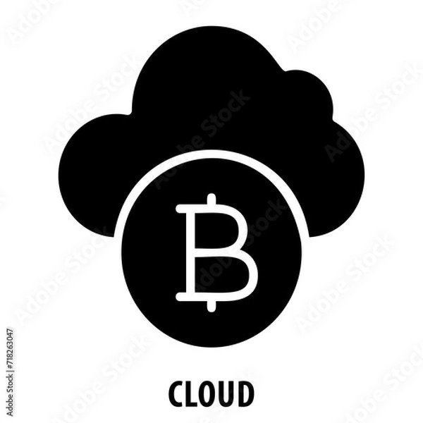 Fototapeta Cloud, cloud computing, technology, storage, internet, data, online, computing, server, cloud network, cloud icon, data storage, digital