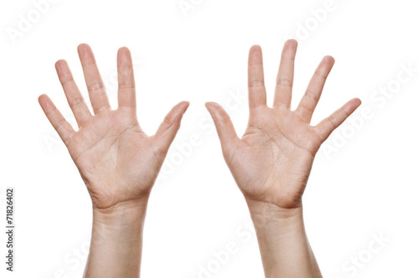 Fototapeta Counting Hand isolated over white background