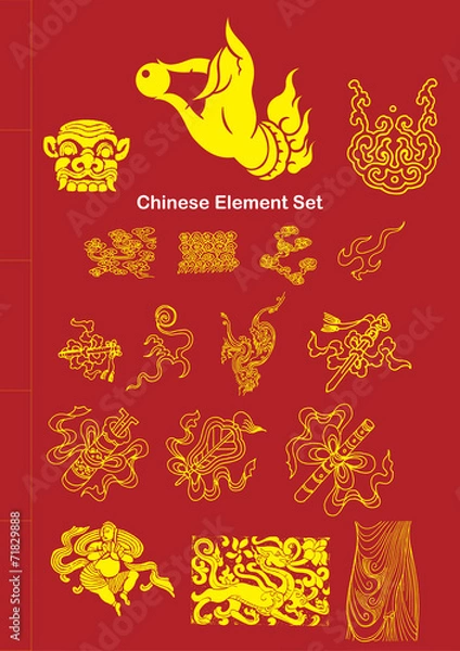 Obraz Chinese Vector Illustration Elements