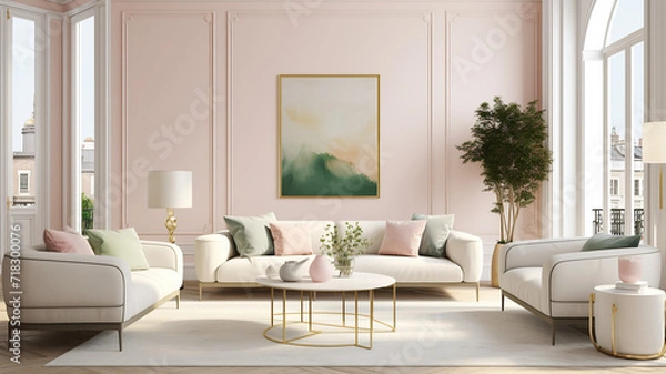 Obraz Modern classic interior. Art Home. Generative AI