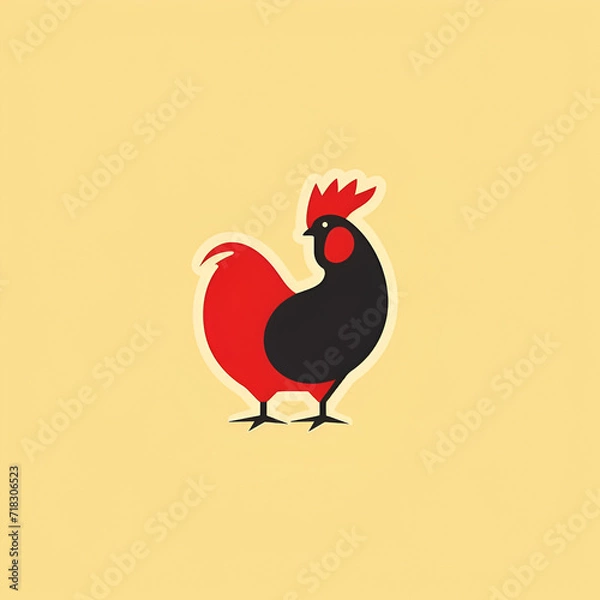 Fototapeta Beautiful Hen Logo, Perfect Chicken Design for Your Project and Creations, Ai Generative