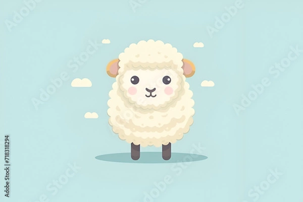 Fototapeta Beautiful Sheep Design, Perfect for your Project or Wallpaper, Ai Generative