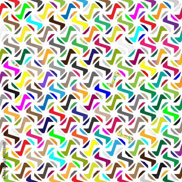 Fototapeta Colorful background. Perfect for wallpaper, wrapping paper, pattern fills, greetings, web page background, Christmas and New Year greeting cards.Color  mosaic.Abstract shape art with Colour pattern.
