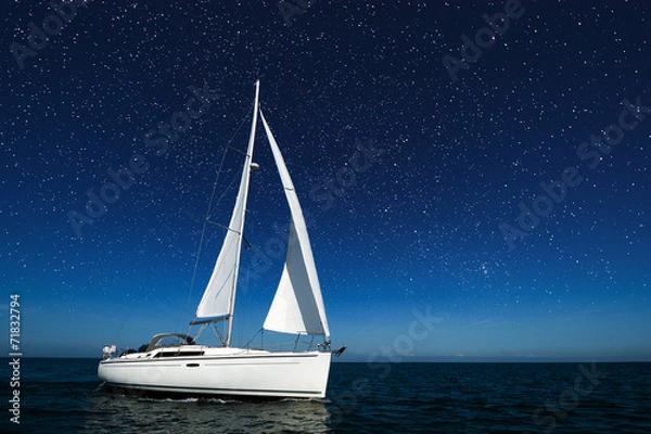 Obraz Boot bei Nacht