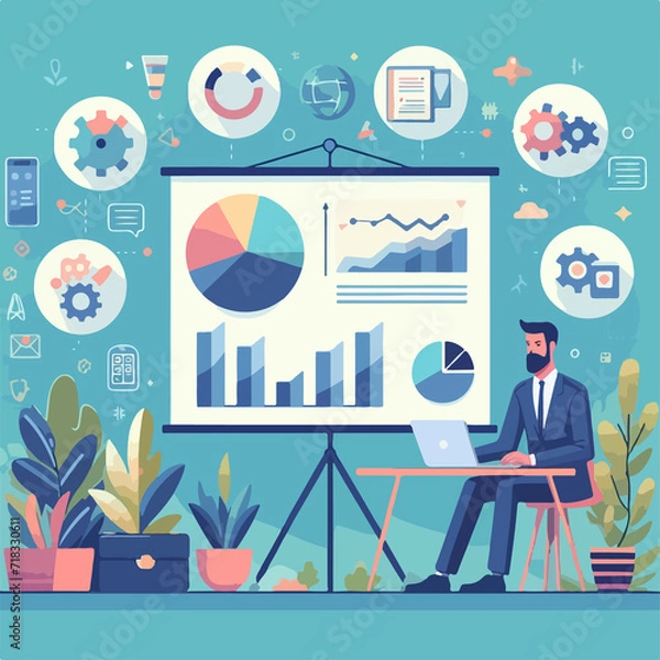 Obraz business infographics elements