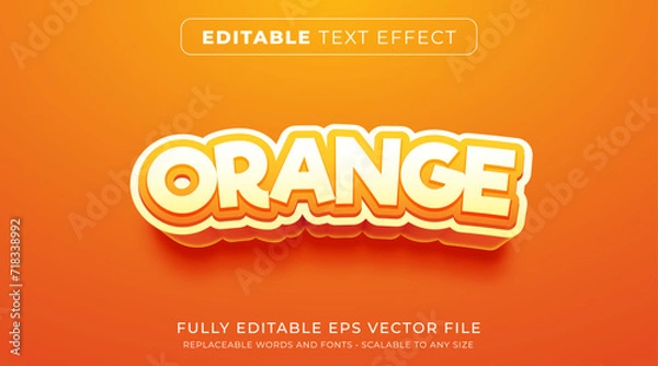 Obraz Editable text effect in orange text style