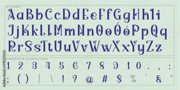 Obraz Alphabet Split Monogram, Split Letter Monogram, Alphabet Frame Font. Laser cut template. Initial monogram letters.
