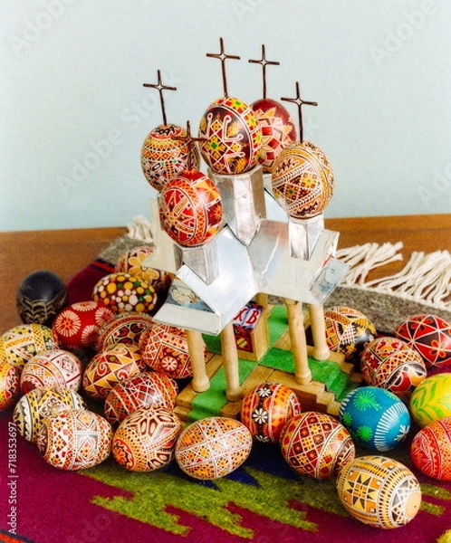 Obraz Easter eggs hand-painted by the artist