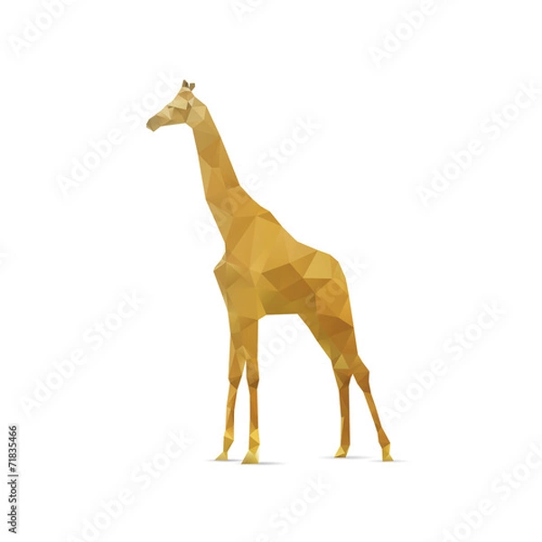 Fototapeta Abstract giraffe isolated on a white backgrounds