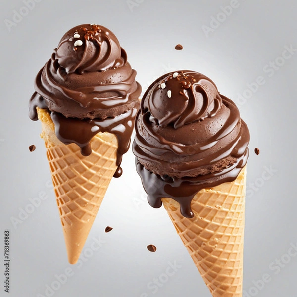 Fototapeta Decadent Frozen Chocolate Dessert