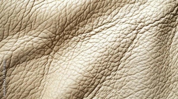 Obraz Vintage beige leather texture background with folds for print, fashion, banner, footwear, furniture, accessories