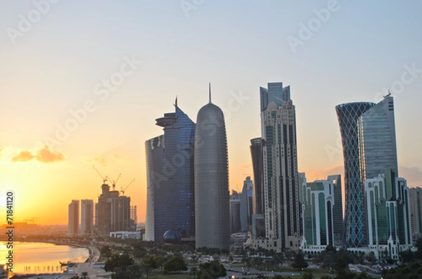 Fototapeta Doha at sunset