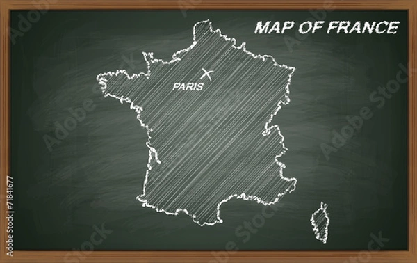 Obraz map of France