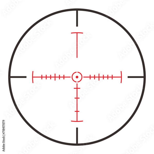 Obraz sniper scope view vector 
