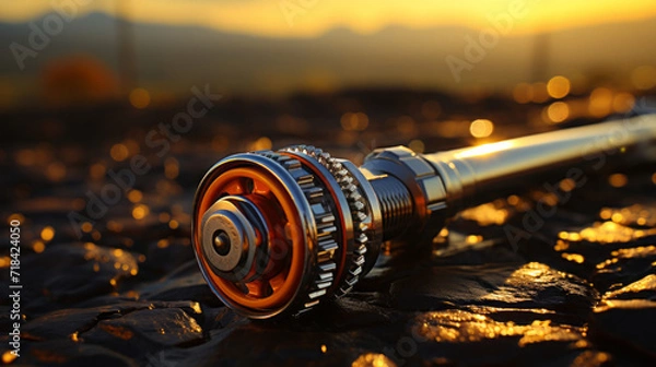 Fototapeta Advanced Automotive Gadgets: Streamlined Metal Tools for Isolated Machine Technology, generative AI