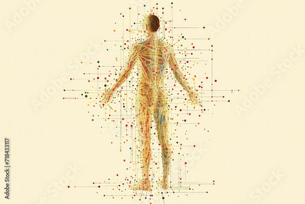 Obraz Specific locations on the body believed to be connected to energy pathways (meridians)