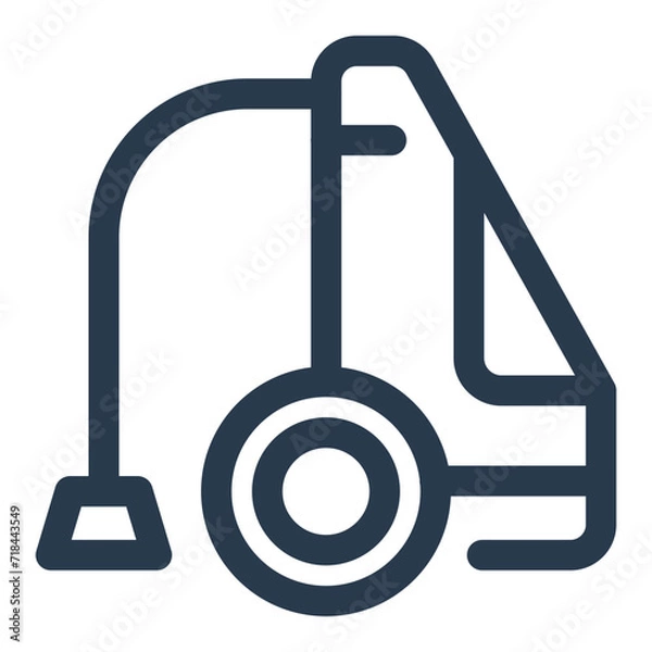 Obraz Efficient Vacuum Cleaner Vector Icon Illustration