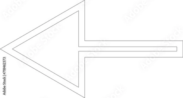 Fototapeta Arrows thin line direction signs. Design element