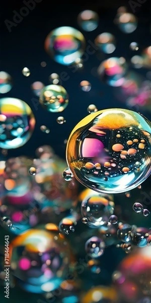 Fototapeta background with bubbles, Generative AI