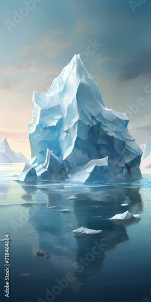 Fototapeta iceberg in polar regions, Generative AI