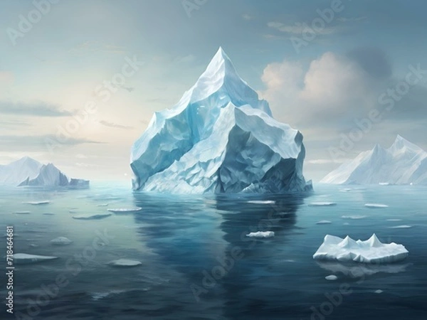 Fototapeta iceberg in polar regions, Generative AI