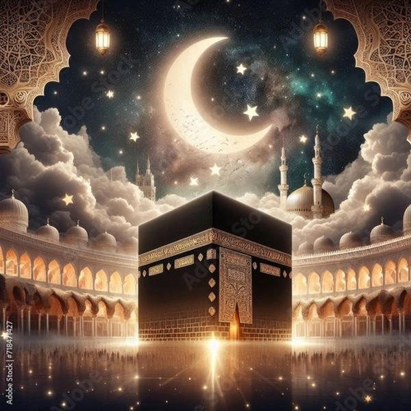 Fototapeta Journey to the Heavens: Isra Mi'raj of Prophet Muhammad