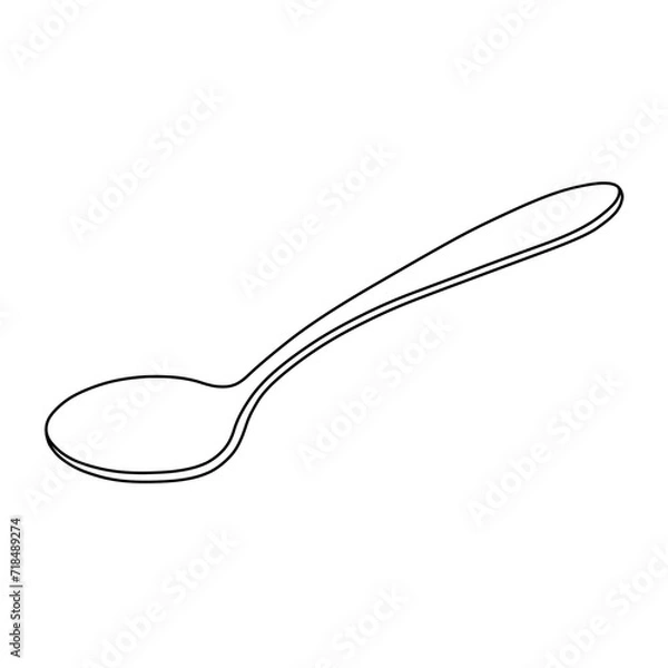 Fototapeta スプーンの線画