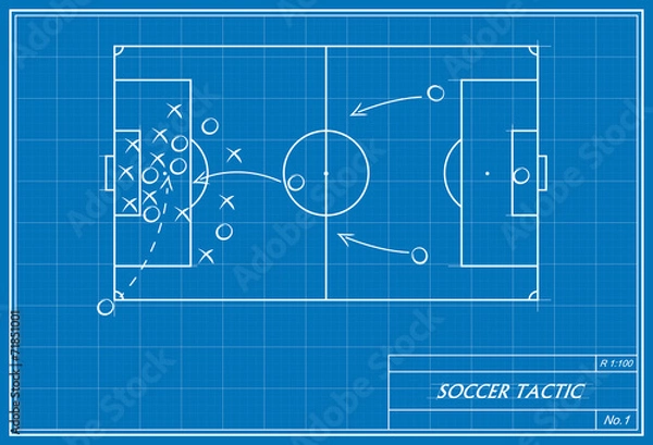 Obraz corner kick blueprint