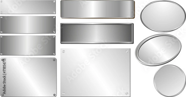 Fototapeta silver plaques