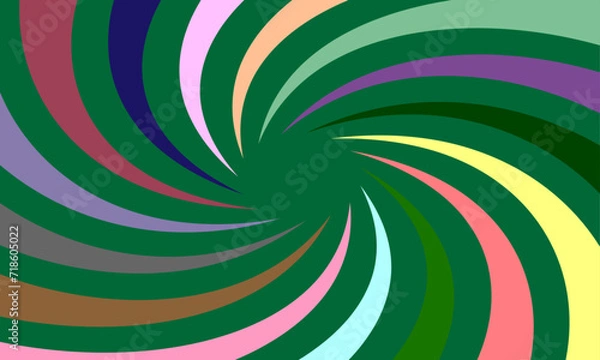 Fototapeta Abstract background of sunburst groovy Wavy spiral line design.Vector pattern ready to use for cloth, textile, wrap and other. groovy 70s colorful background with twisted sunburst. vector illustration