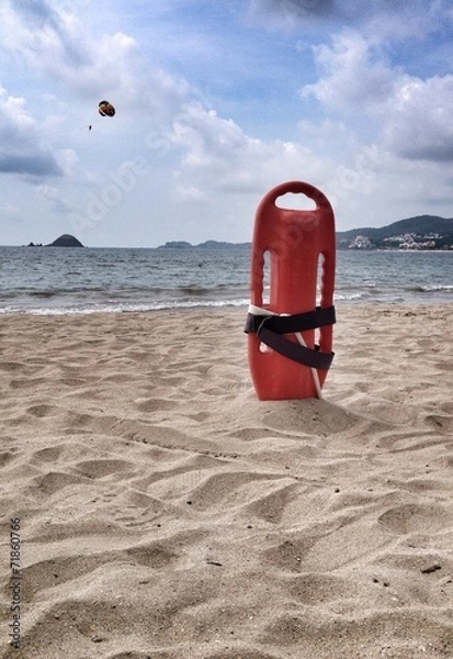 Fototapeta Lifeguard bayou at the beach