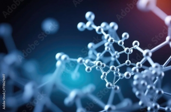 Obraz Molecular structure background. Abstract background with molecule DNA. Medical, science and technology concepts