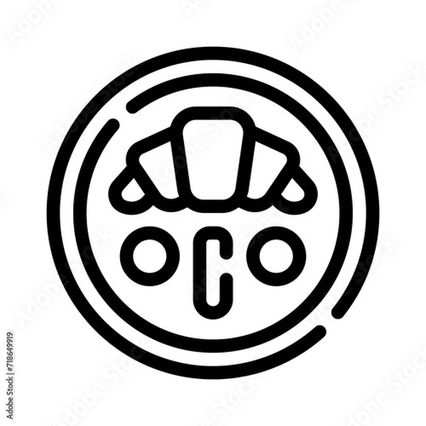 Obraz breakfast line icon