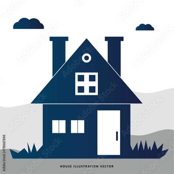 Obraz Suburban House illustration vector