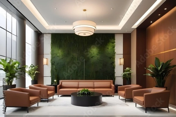 Obraz corporate lobby adorned with sleek architecture