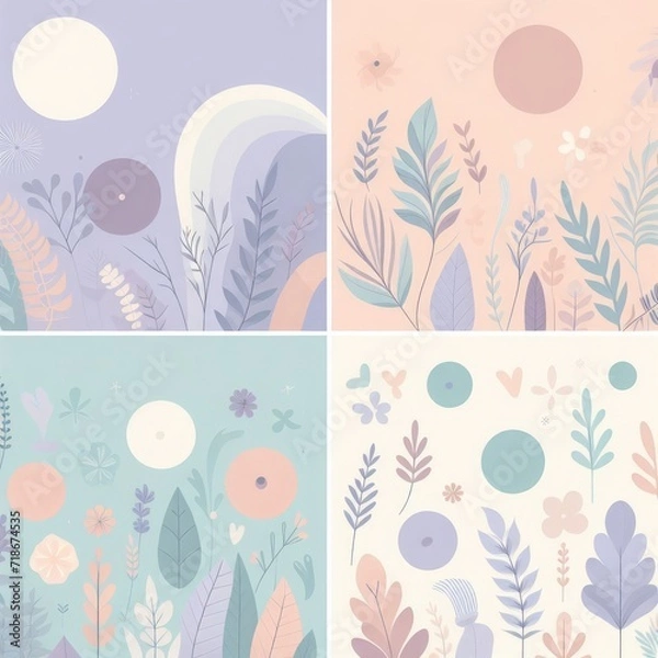 Obraz Pastel Serenity: Embracing Beauty in Soft and Calm Tones