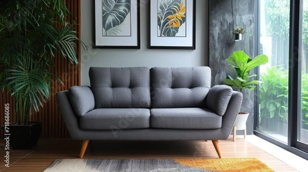 Fototapeta Sofa. Interior of modern sofa minimal design