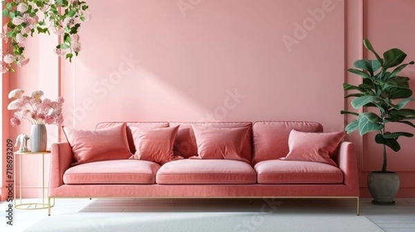 Fototapeta Sofa. Interior of modern sofa minimal design