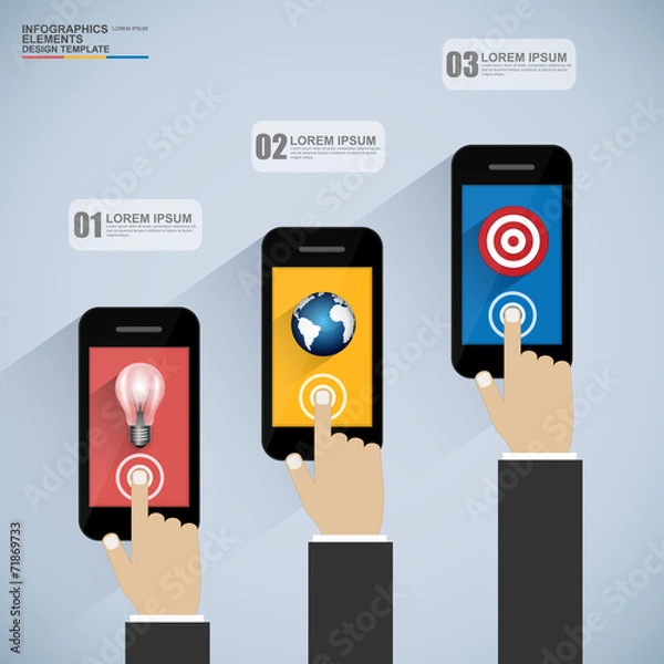 Obraz Flat UI design concepts infographics