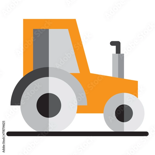 Fototapeta Great tractor icon for agriculture, heavy vehicles, transportation etc. Vector. Editable