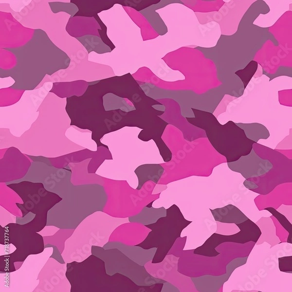 Fototapeta Pink Camo Pattern, Seamless Design Revealed in This Image
